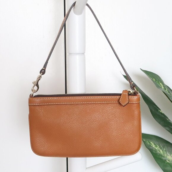 Dooney and Bourke Tan / Brown Leather Wristlet, Handbag, Purse, Wallet - Picture 5 of 13